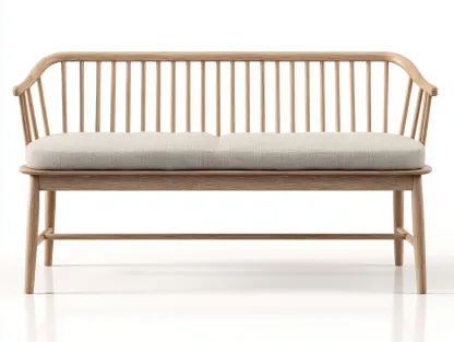 Bancos de jardín - madera-tejido - 160x60x86 cm - madera natural/beige - estilo natural exterior-Cottauphut