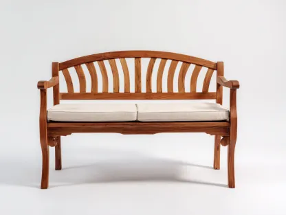 Bancos de jardín - madera-tejido - 145x60x88 cm - madera marrón/beige claro - estilo clásico exterior-Cottauphut