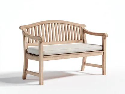 Bancos de jardín - madera-tejido - 135x58x85 cm - madera natural/beige - estilo natural exterior-Cottauphut