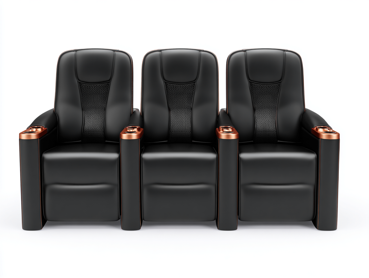 Sofás reclinables - cuero sintético - 228x99x109 cm - Negro - Estilo moderno relax-Cozygohut