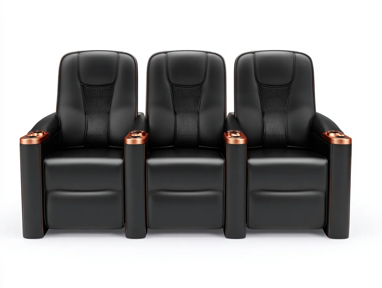 Sofás reclinables - cuero sintético - 228x99x109 cm - Negro - Estilo moderno relax-Cozygohut