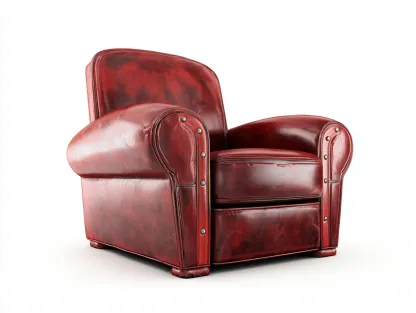 Sillón orejero - cuero sintético - 88x84x96 cm - Rojo oscuro - Estilo vintage-Cozygohut