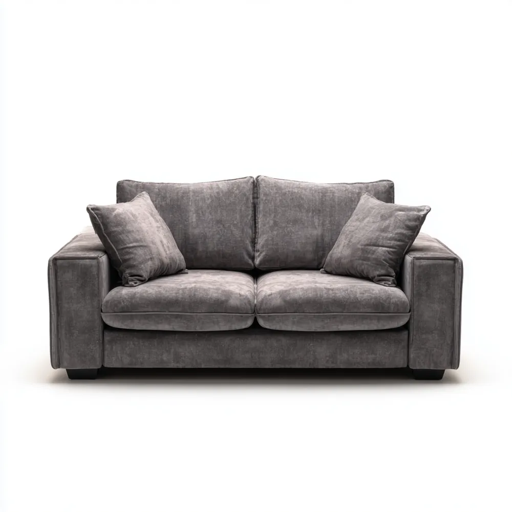 Canapé 2 places en tissu 180x90x85 cm – Gris Foncé