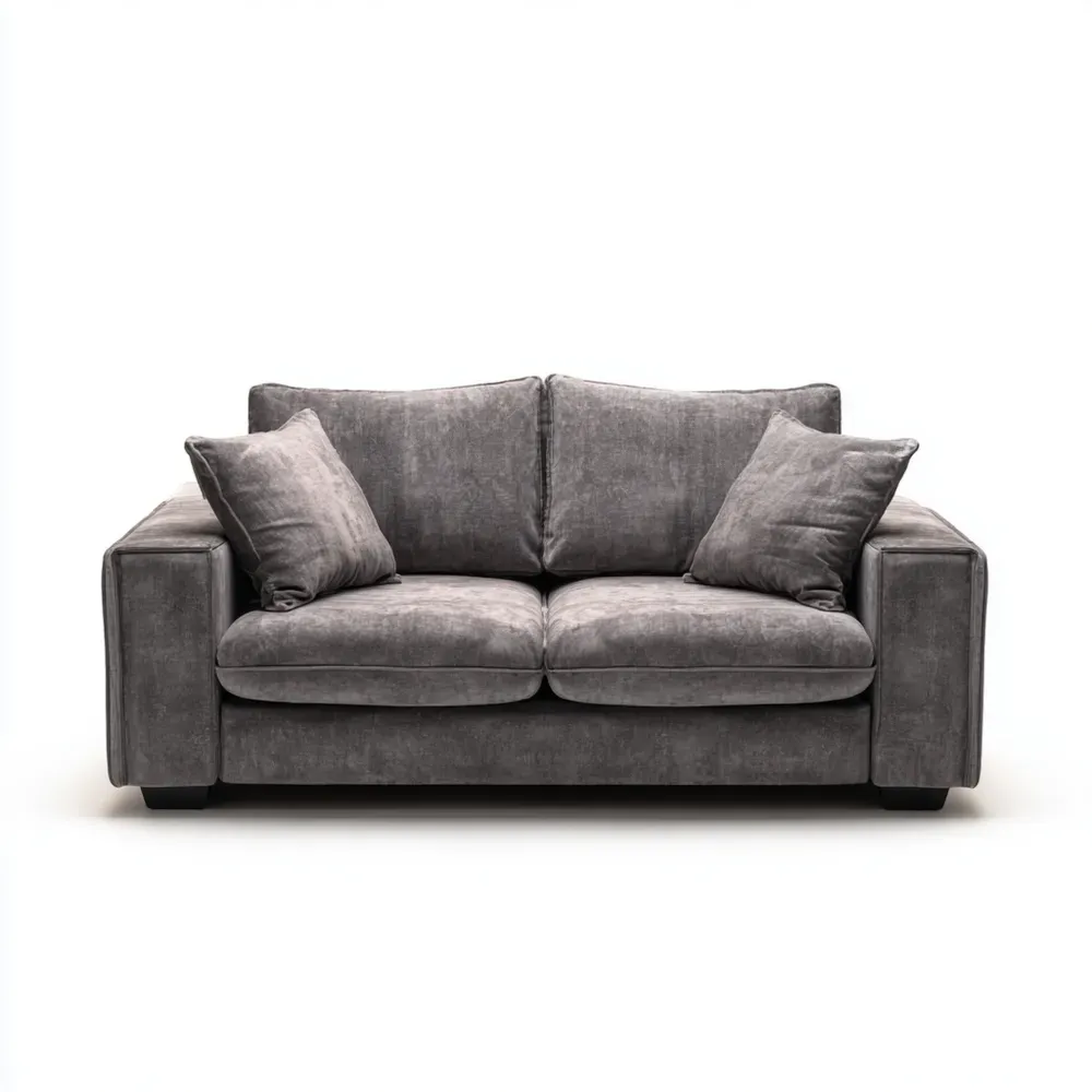 Canapé 2 places en tissu 180x90x85 cm – Gris Foncé