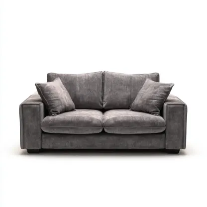 Canapé 2 places en tissu 180x90x85 cm – Gris Foncé