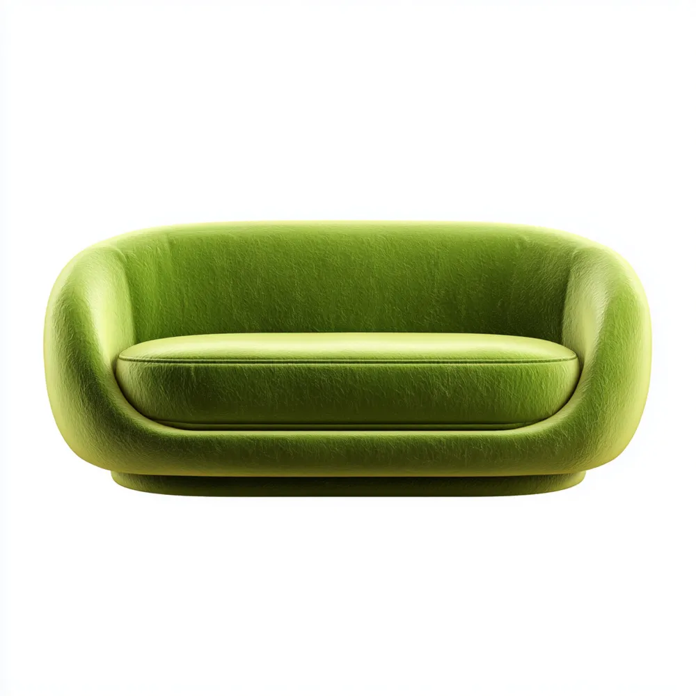 Canapé 2 places Cuir 150x85x75 cm - Vert - Design Moderne