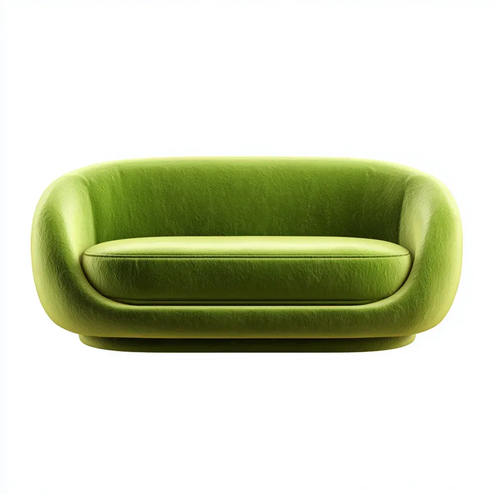 Canapé 2 places Cuir 150x85x75 cm - Vert - Design Moderne