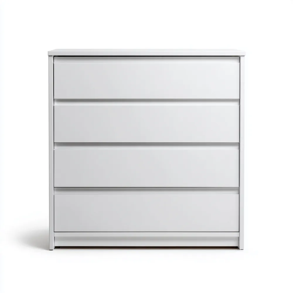 Commode - Bois - 80x40x90 cm - Blanc - Design Moderne