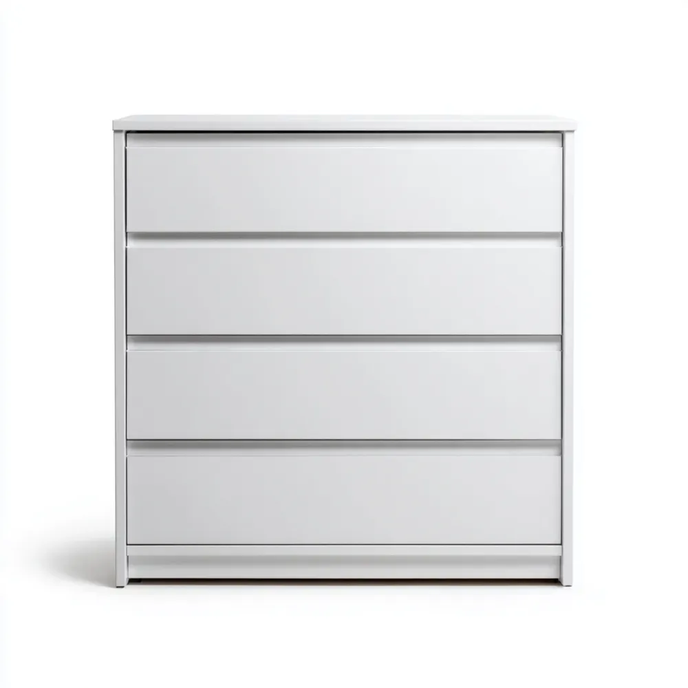 Commode - Bois - 80x40x90 cm - Blanc - Design Moderne