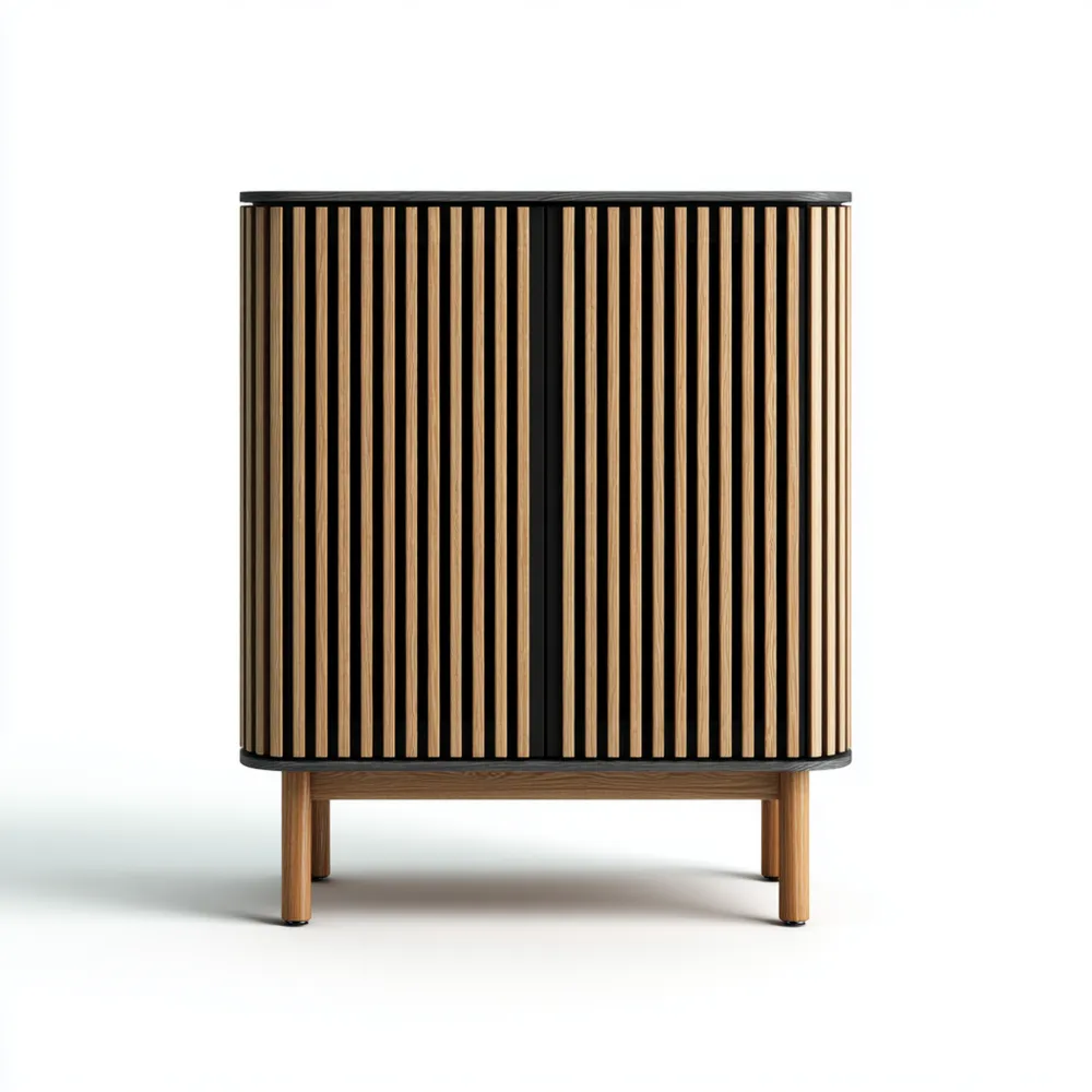 Armoire de rangement en bois - 80x35x90 cm - Design moderne