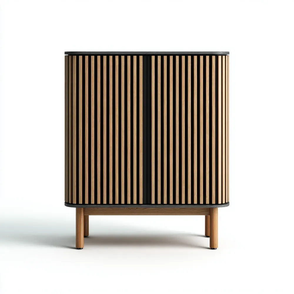 Armoire de rangement en bois - 80x35x90 cm - Design moderne