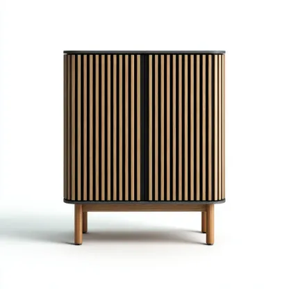 Armoire de rangement en bois - 80x35x90 cm - Design moderne