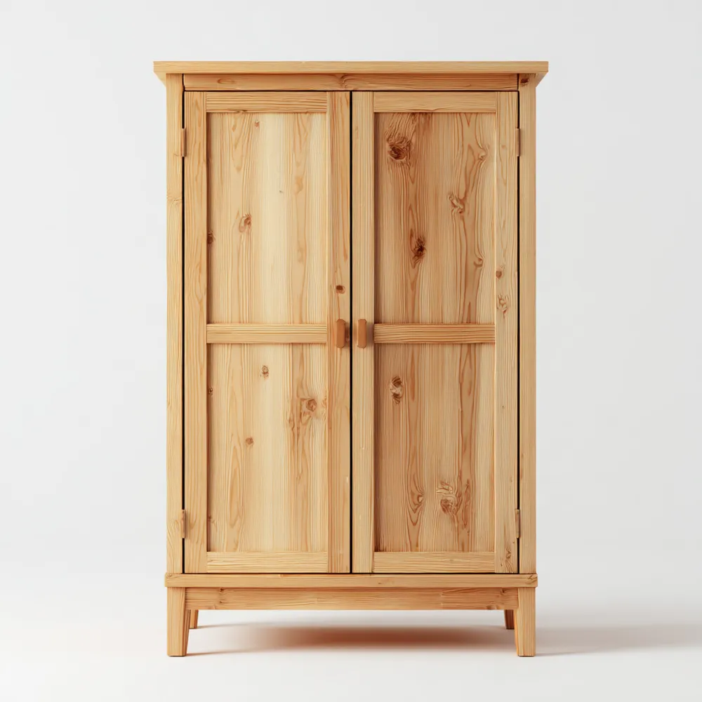 Armoire de rangement en bois de pin 100x50x150 cm - Bois Clair