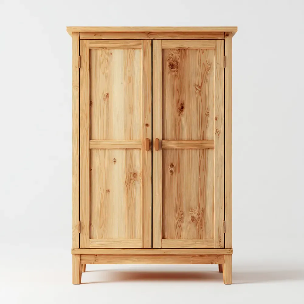Armoire de rangement en bois de pin 100x50x150 cm - Bois Clair