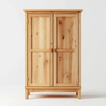 Armoire de rangement en bois de pin 100x50x150 cm - Bois Clair
