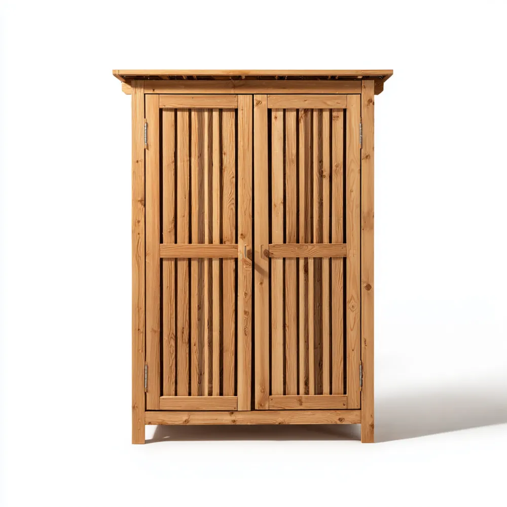 Armadio da esterno in legno - 120x60x180 cm - Naturale