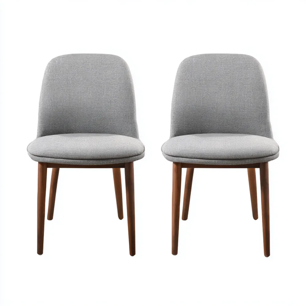 Chaises de salle à manger 45x55x85 cm - Tissu Gris Clair - Design Contemporain