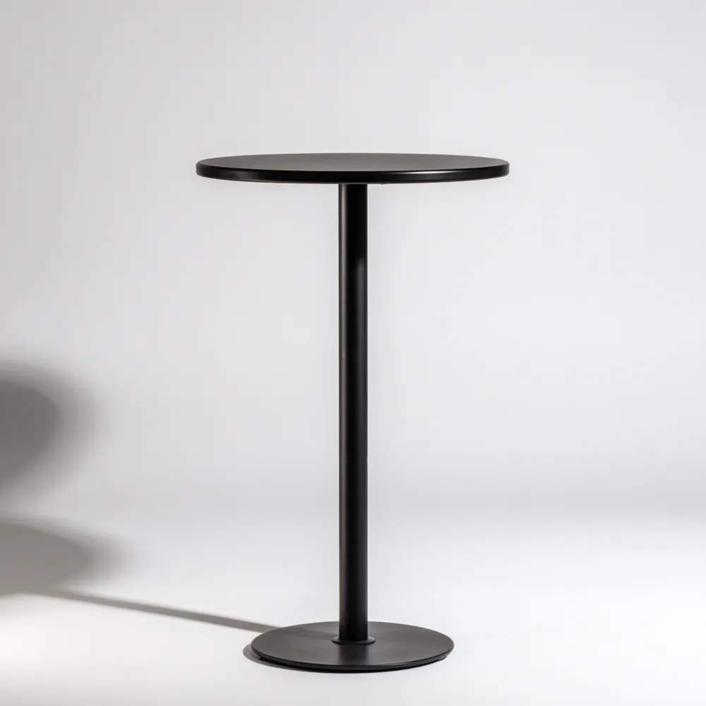 Table de bar en métal 60x60x110 cm - Noir - Design minimaliste