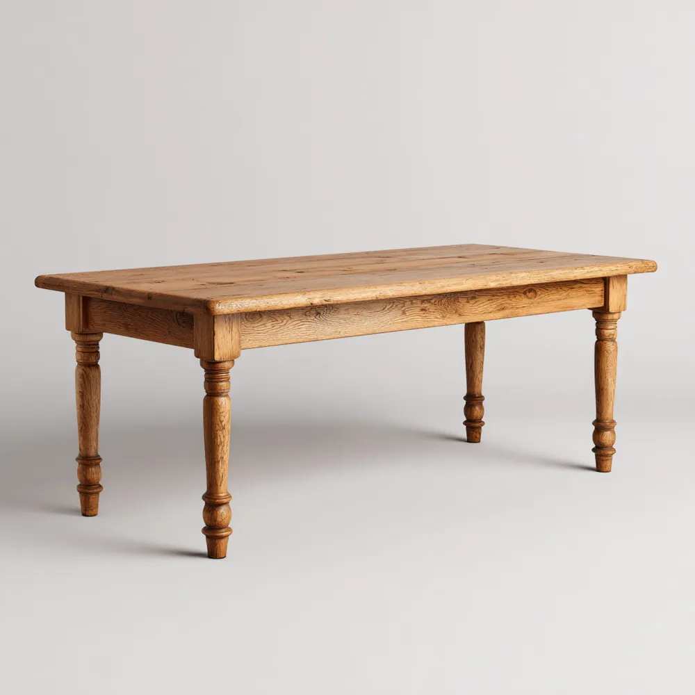 Table à manger en bois massif 200x90x75 cm – Design classique