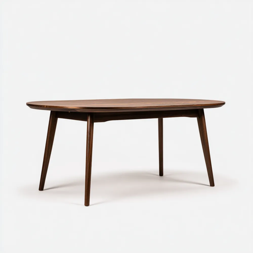 Table à manger en bois Noyer 150x90x75 cm – Design Scandinave