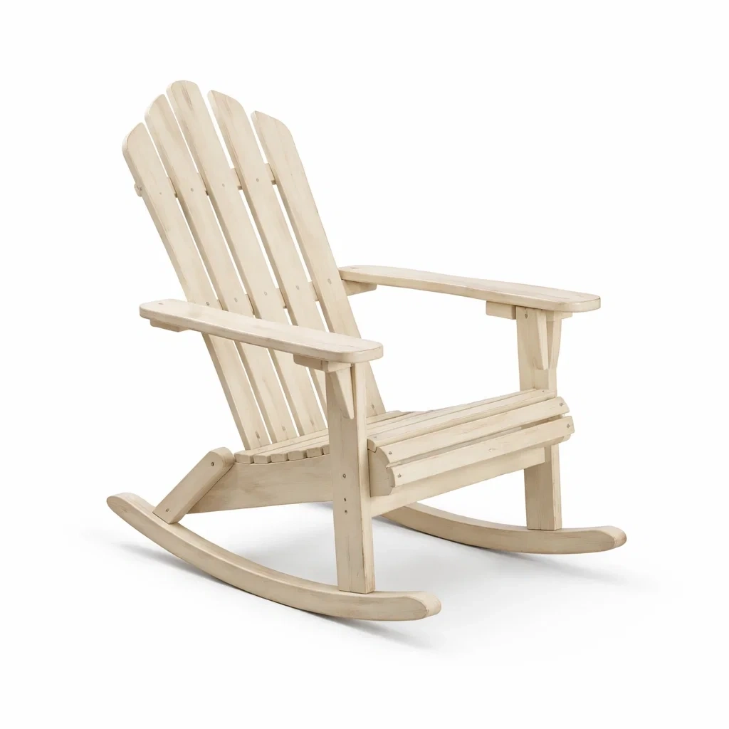 Sedia a dondolo in legno di abete per esterni-URBANSOFAFIT