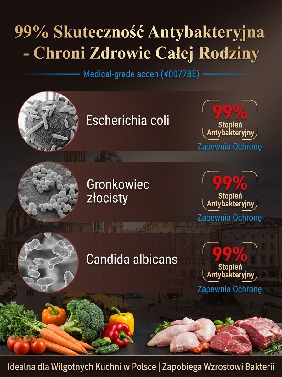 Patelnia z antybakteryjną, niepowlekaną, złotą rączką i powłoką zapobiegającą przywieraniu