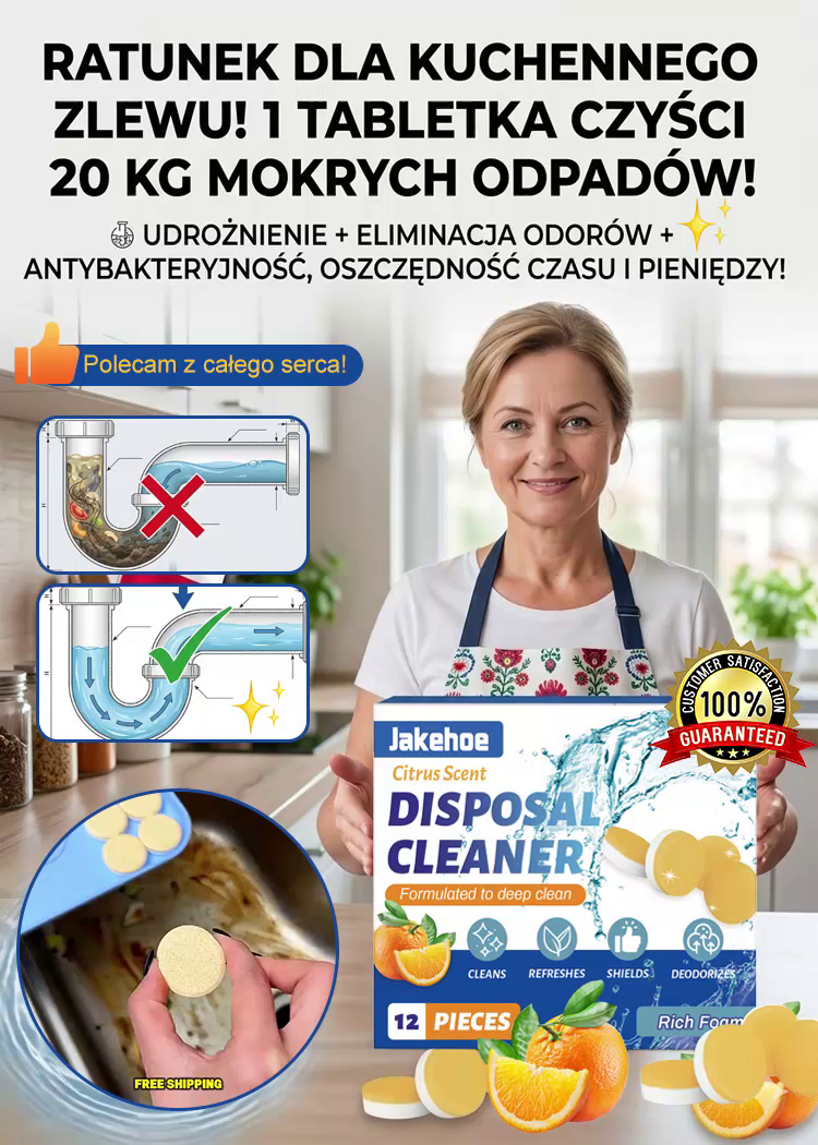 Skuteczna tabletka musująca do usuwania śmieci