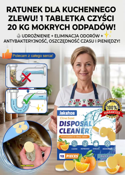 Skuteczna tabletka musująca do usuwania śmieci