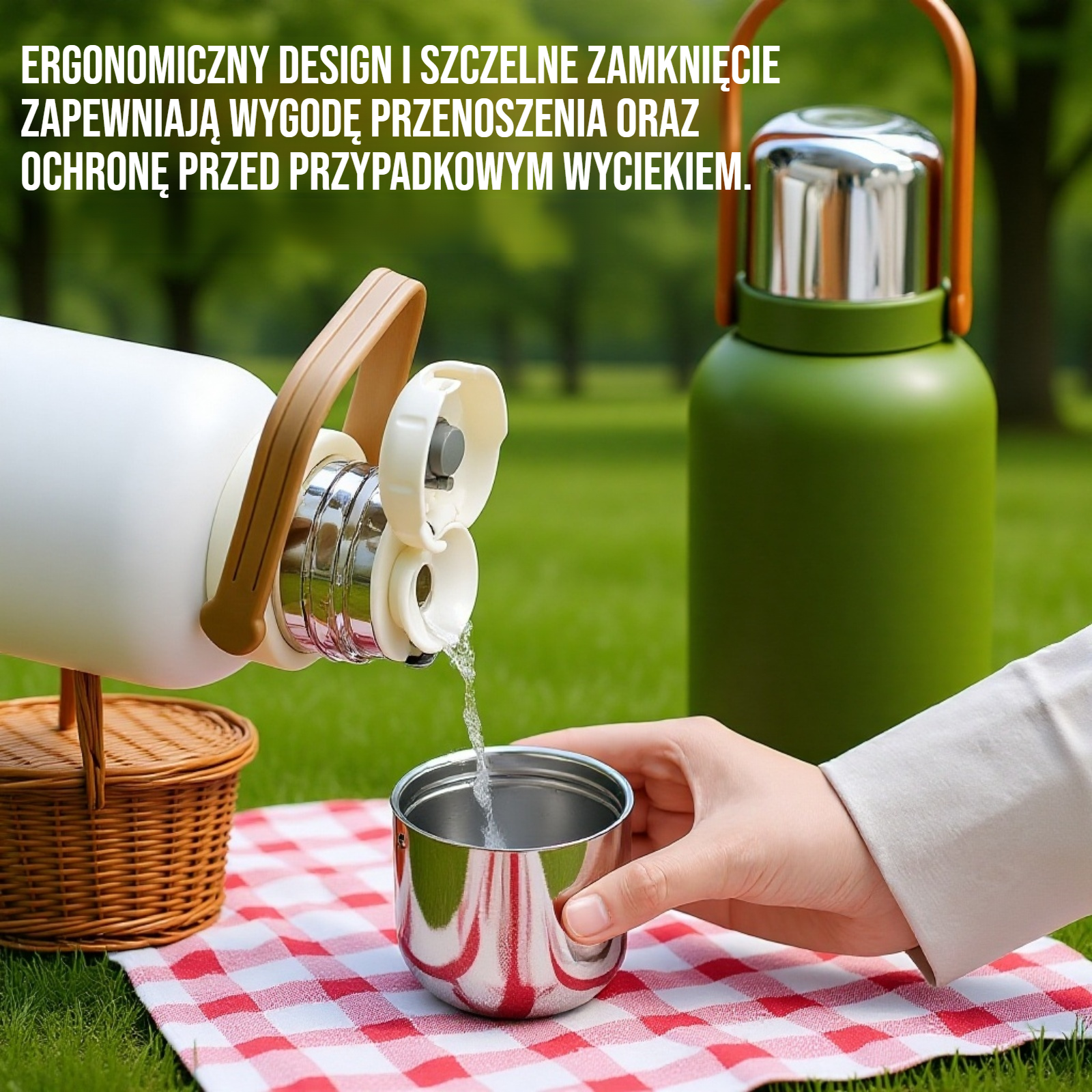 Termos z separatorem do herbaty i wody