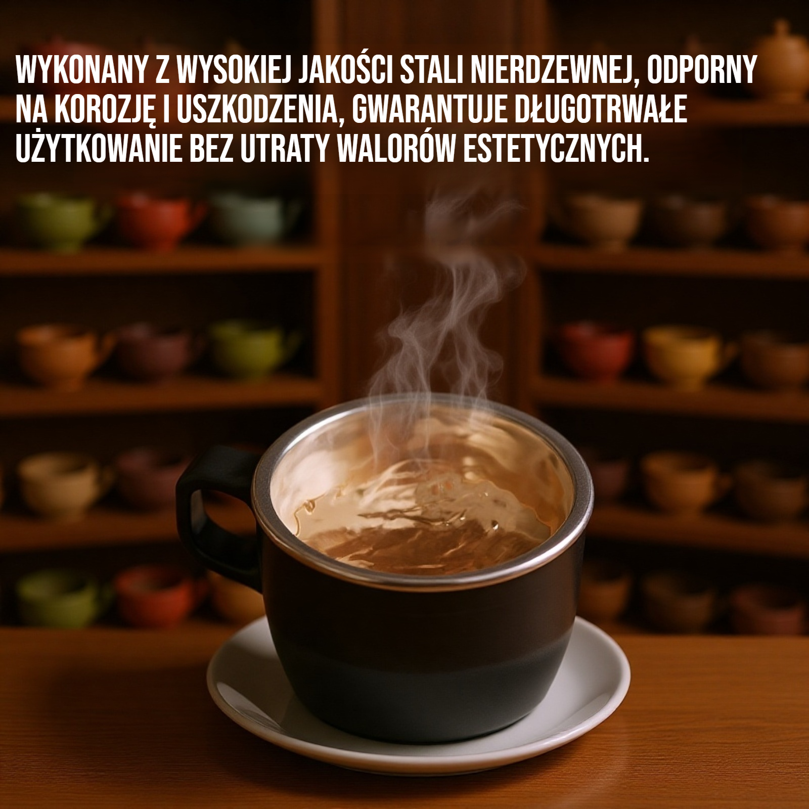 Termos próżniowy ze stali nierdzewnej z podwójnymi ściankami