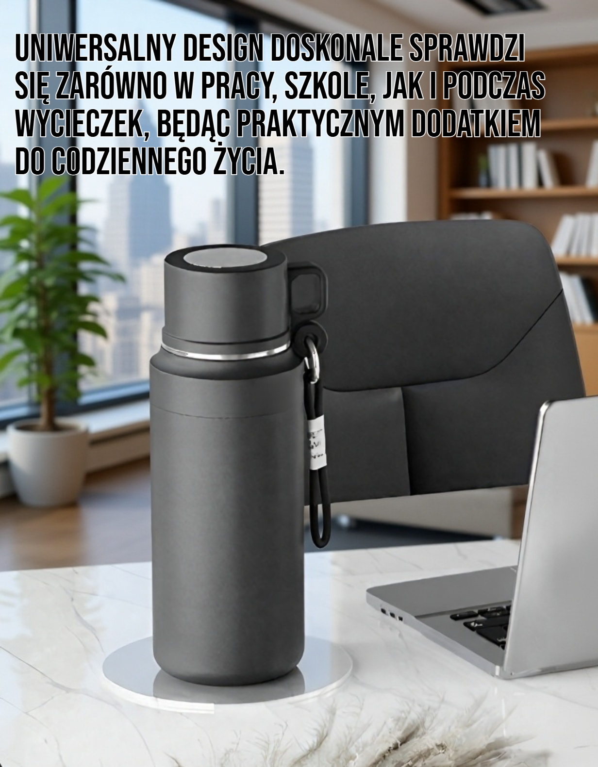 Nowoczesny termos z podwójną izolacją do napojów