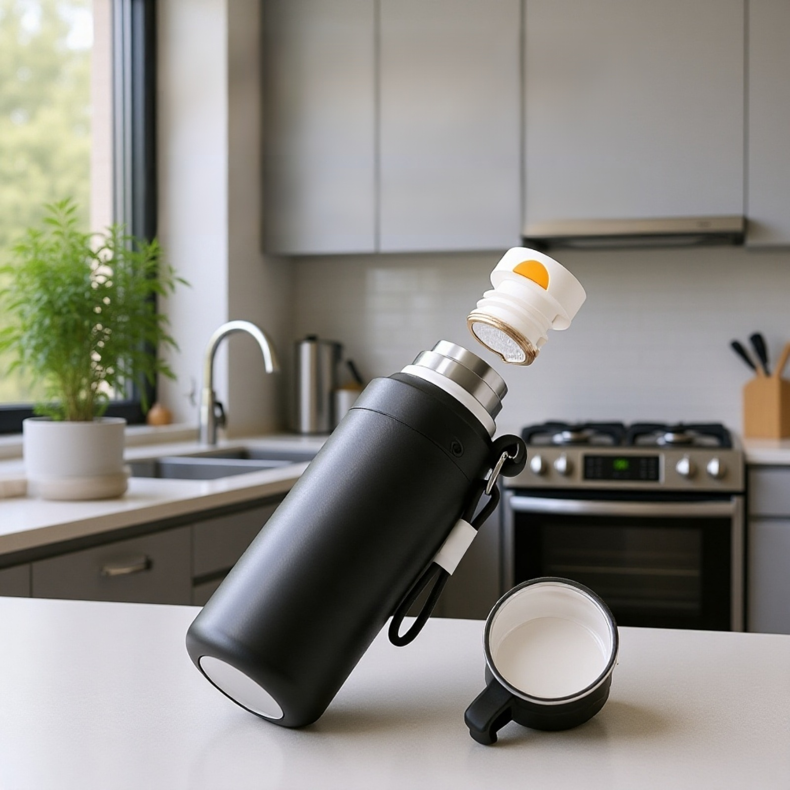 Termos próżniowy ze stali nierdzewnej z podwójnymi ściankami