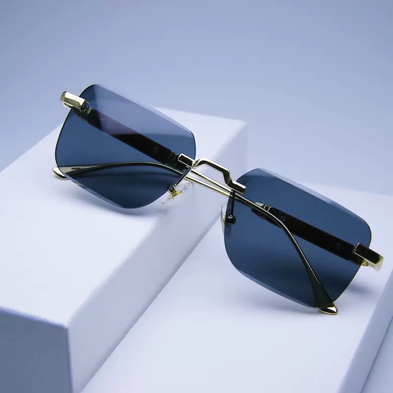 Men's and Women's Fashion Rimless Sunglasses