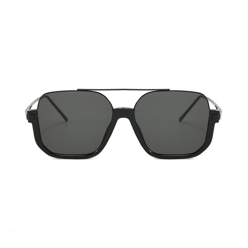 Spykay™ SG60691 Unisex Double Bridges Square Frame Semi-Rimless Sunglasses