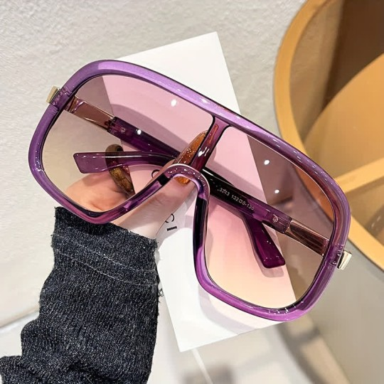 Spykay™ SG60691 Unisex Double Bridges Square Frame Semi-Rimless Sunglasses