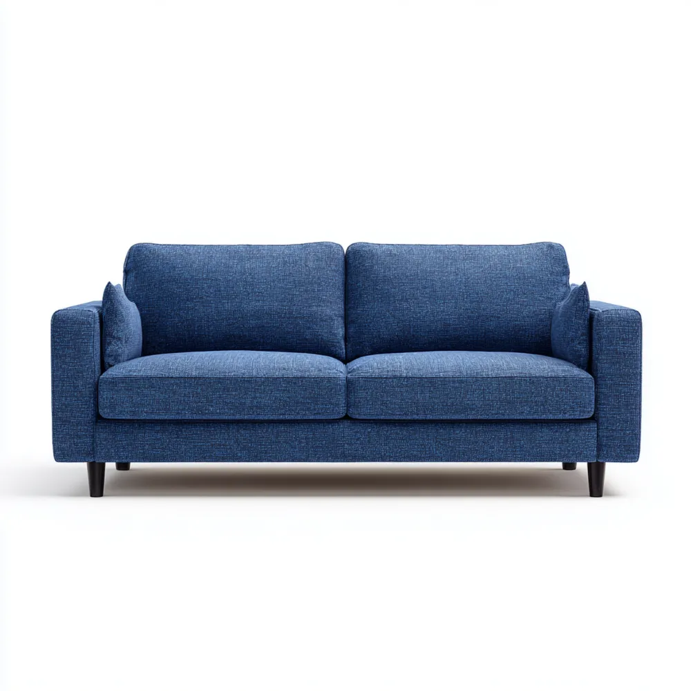 Divano due posti 150x85x80 cm - Tessuto Blu - Design moderno