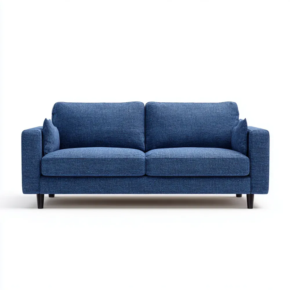 Divano due posti 150x85x80 cm - Tessuto Blu - Design moderno