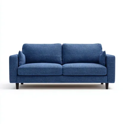 Divano due posti 150x85x80 cm - Tessuto Blu - Design moderno