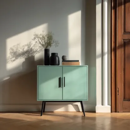 Credenza in legno Design moderno 80x35x60 cm - Verde Menta