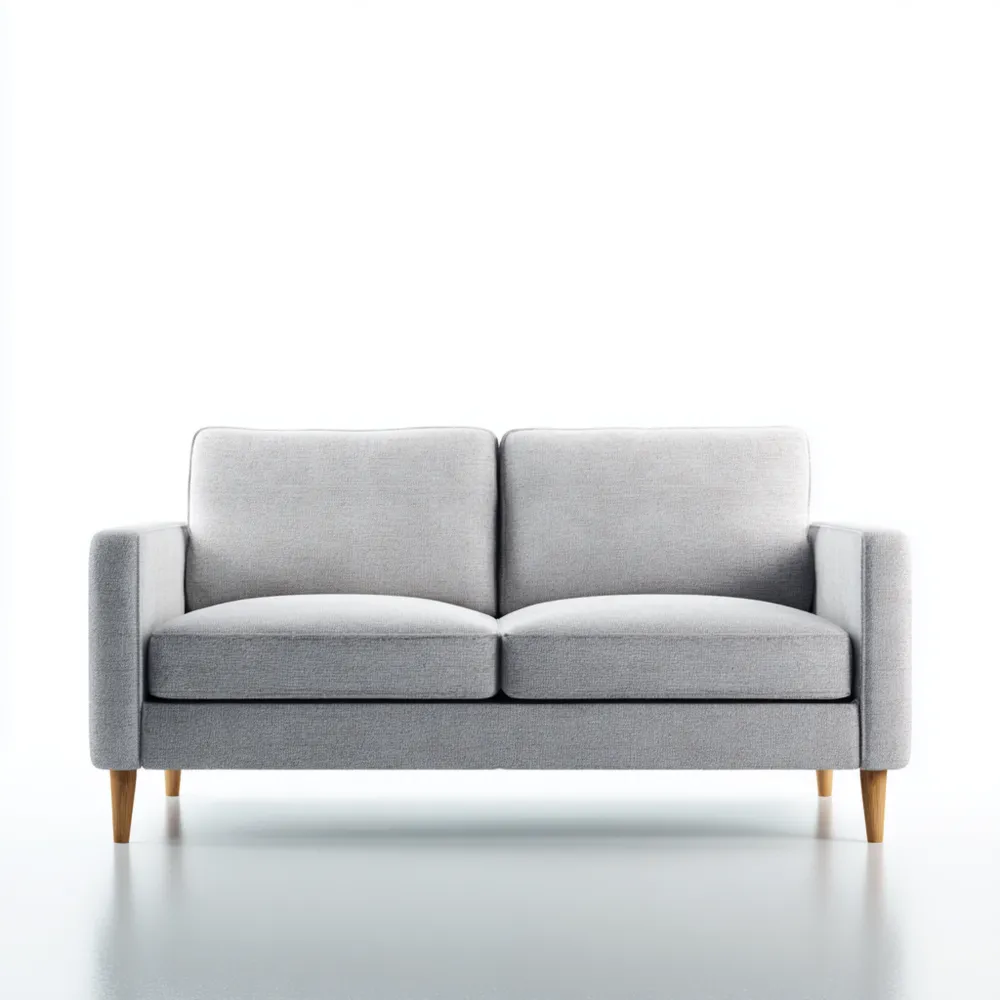 Divano due posti 140x85x80 cm - Grigio Chiaro - Design Moderno