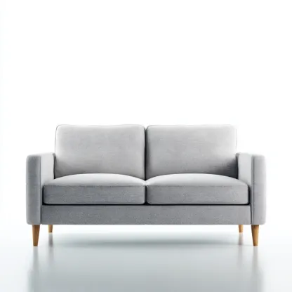 Divano due posti 140x85x80 cm - Grigio Chiaro - Design Moderno