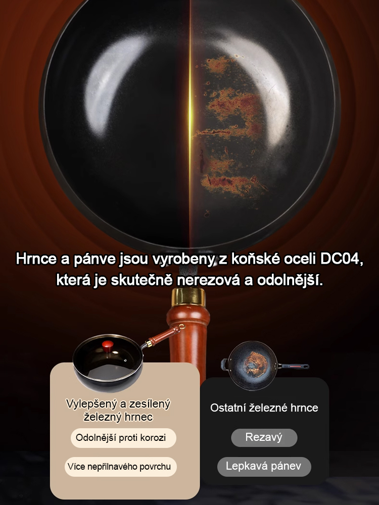 【Japonské kulturní dědictví】nepřilnavý železný hrnec bez povlaku✨Vyrobené ručně kovaným 100 000krát