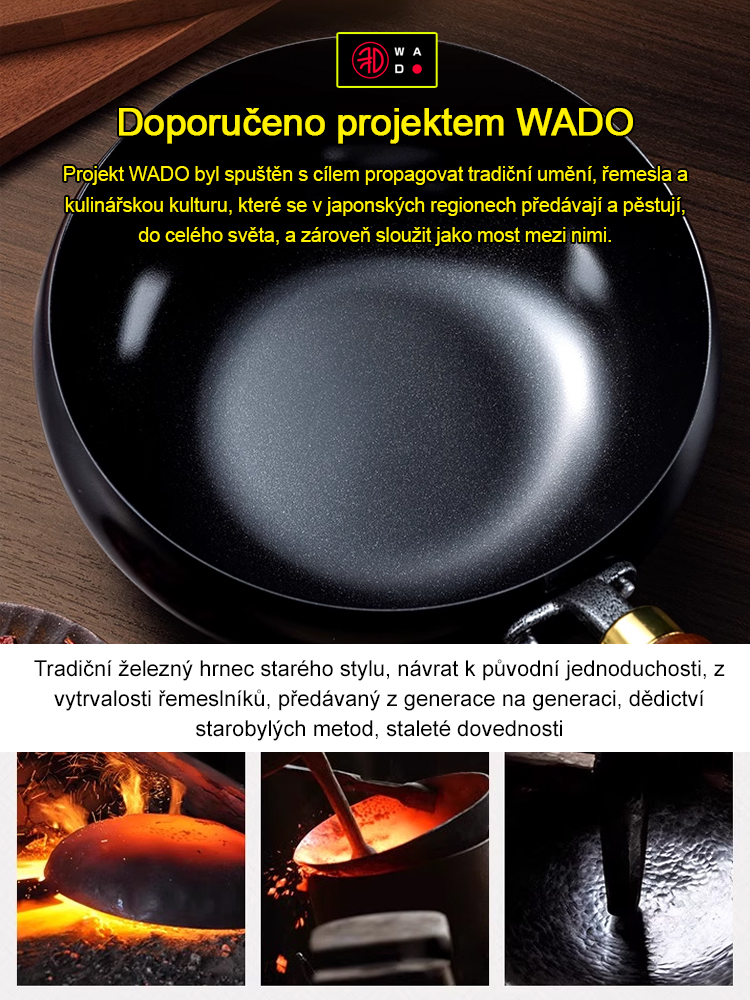 【Japonské kulturní dědictví】nepřilnavý železný hrnec bez povlaku✨Vyrobené ručně kovaným 100 000krát