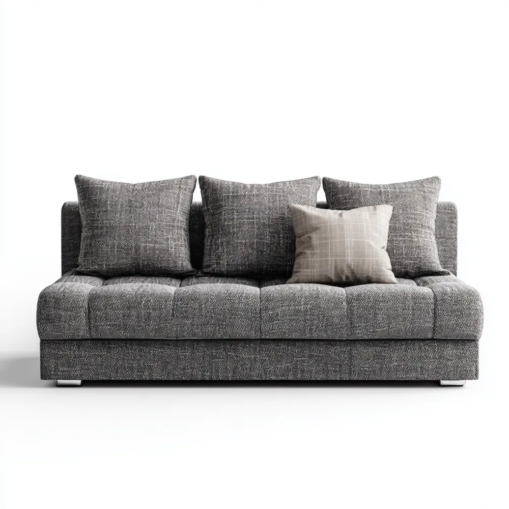 Canapé 2 places Tissu 180x85x75 cm - Gris Foncé - Design moderne