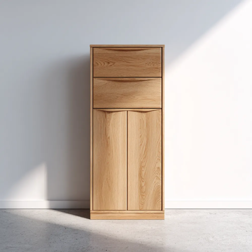 Meuble de rangement en bois naturel 120x40x35 cm – Design contemporain