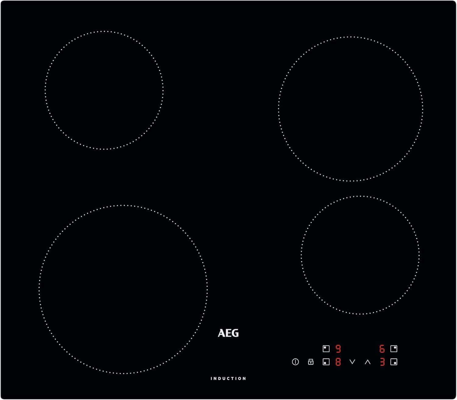AEG Induktionskochfeld autark 60 cm - 4 Zonen - 4x Power-Funktion - 10 Stufen - rahmenlos - Touch-Bedienung - Kindersicherung-Loftgoloft