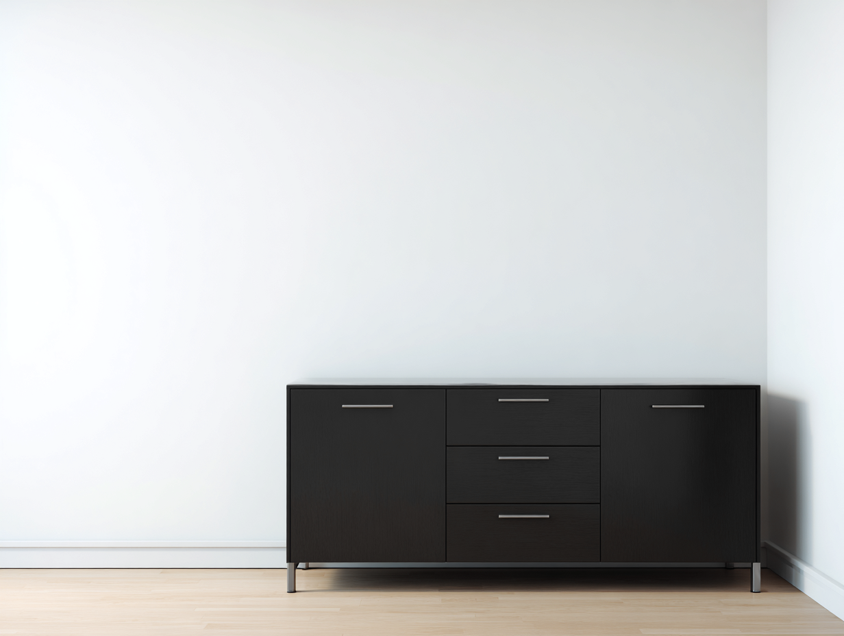 Dielenschrank MDF 160x45x80 cm - Schwarz - Modernes Design für den Flur-Bamboogohub