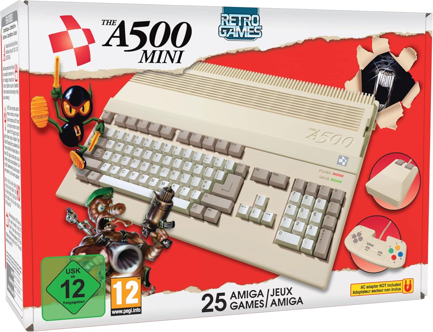 TheA500 Mini mit HDMI – Retro Spielkonsole für klassisches Gaming zuhause-Loftgoloft