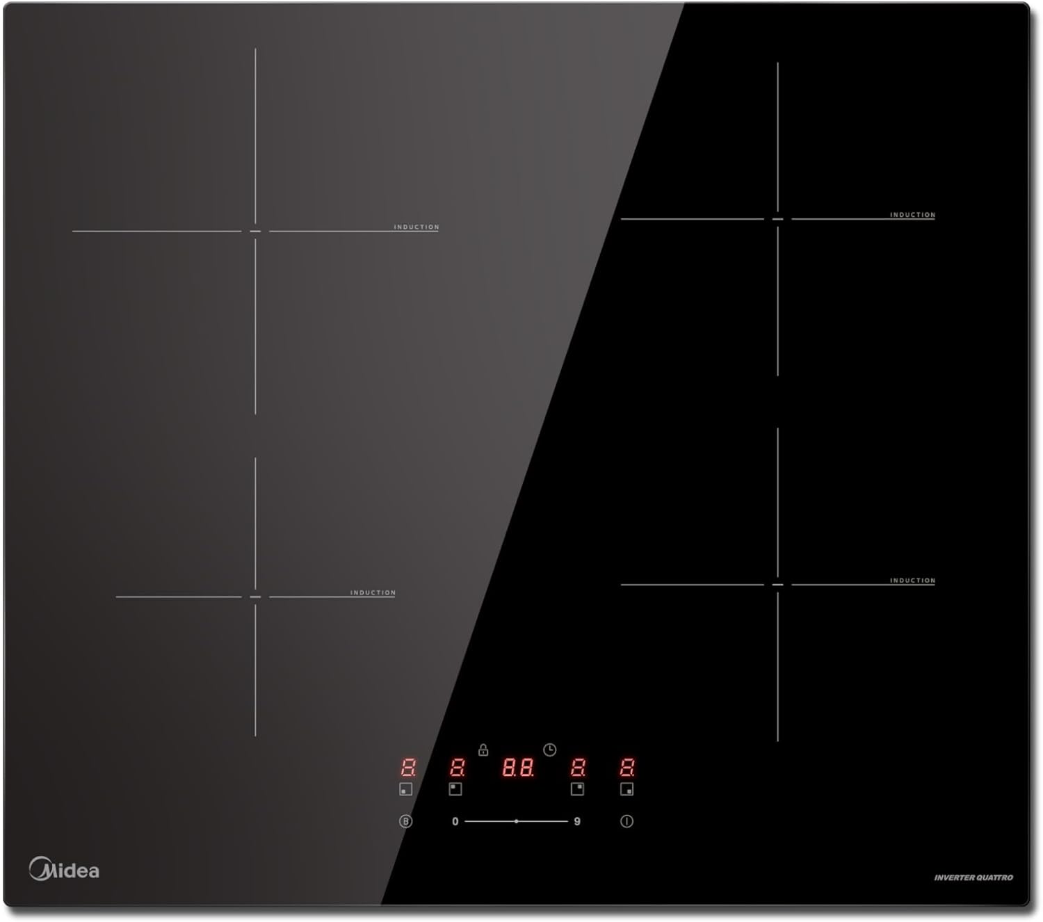 MIDEA Induktionskochfeld 7400 W - 4 Kochzonen - Einbau Keramikkochfeld - Berührungssteuerung - automatische Abschaltung - Kindersicherung-Loftgoloft