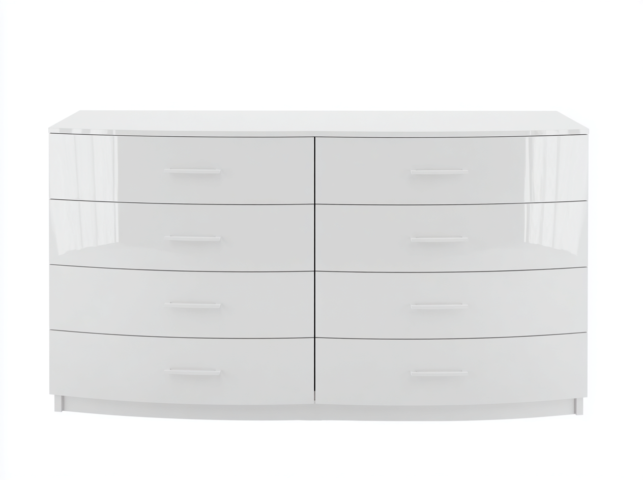 Kommode mit Schubladen Holz 150x45x80 cm - Weiß - Stauraum mit Schubladen-Bamboogohub